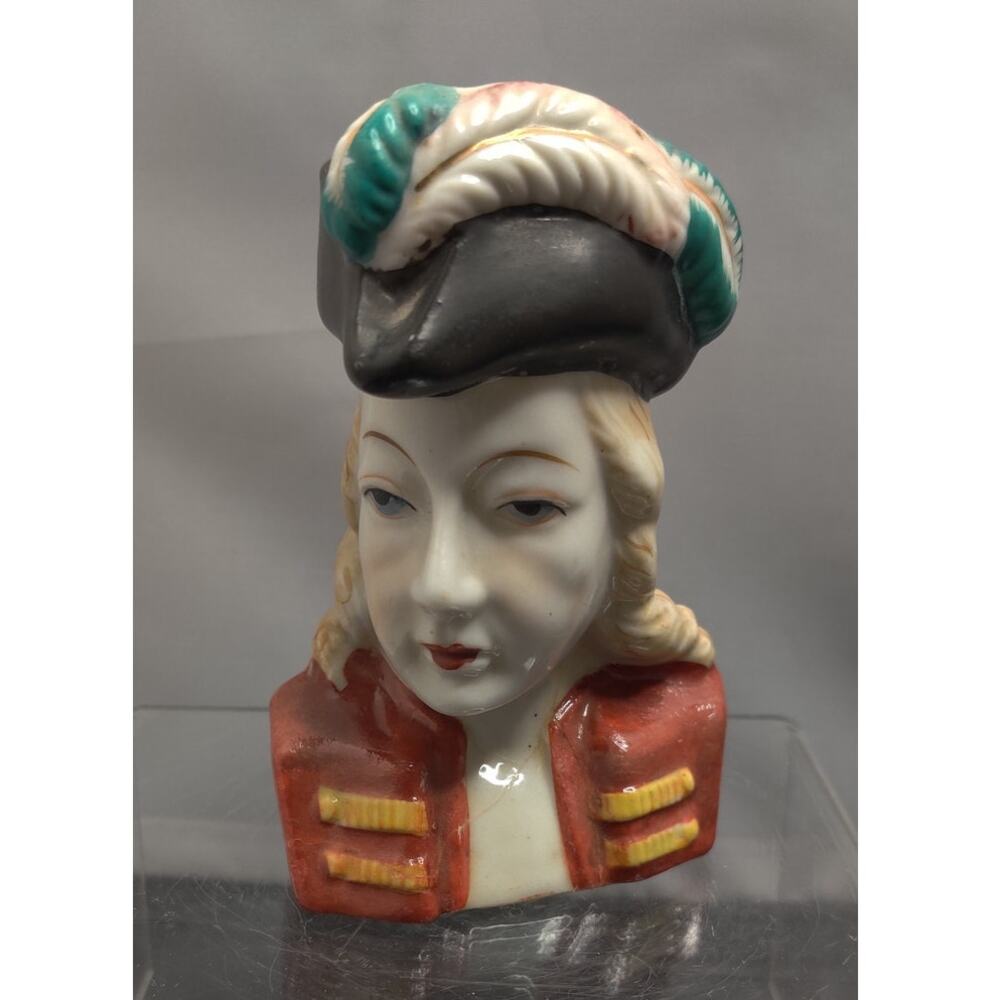 Vintage 1950s Colonial General Soldier HeadVase Planter Figurine Kitsch Regal - Picture 1 of 11